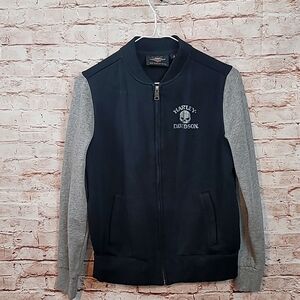 Harley davidson zip up rhinestone jacket small